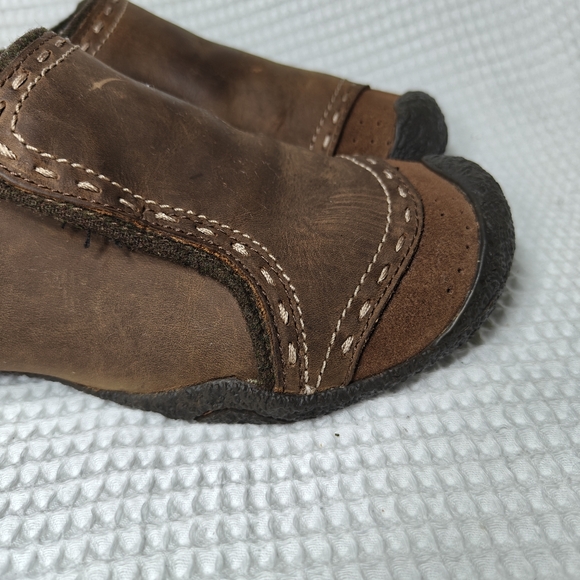 KEEN Clog Loafer Brown Leather Casual Leather Slip On Womens Shoe Size 7.5 - Picture 5 of 9